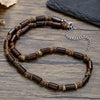 Wholesale Beaded Necklace Imperial Stone Abacus Beads Alloy Zircon Geometric Handmade Unisex O Word Chain
