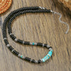 Wholesale Beaded Necklace Imperial Stone Abacus Beads Alloy Zircon Geometric Handmade Unisex O Word Chain
