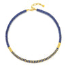 Wholesale Beaded Necklace Natural Stone Lapis Frisbee Shape Retro Handmade Women's