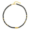 Wholesale Beaded Necklace Natural Stone Lapis Frisbee Shape Retro Handmade Women's