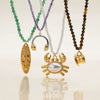 Wholesale Beaded Necklace Stainless Steel Crab Pendant Geometric Pattern Electroplating For Women