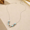 Wholesale Beaded Necklace 925 Sterling Silver Geometric Style Electroplated With Platinum And 18K Gold