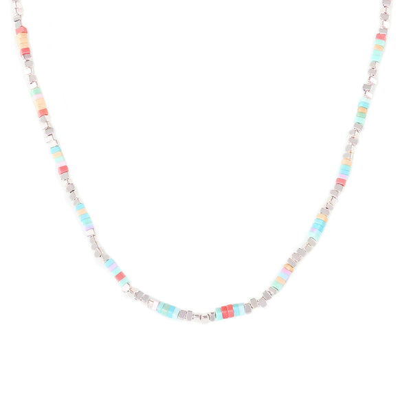 Wholesale Beaded Necklace Sweet Style Geometric Pattern Stainless Steel And Titanium Steel Electroplating For Women
