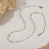 Wholesale Beaded Necklace Sweet Style Geometric Pattern Stainless Steel And Titanium Steel Electroplating For Women