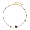 Wholesale Beaded Necklace Tiger Eye Czech Beads Egg Yolk Stone Stainless Steel Geometric Handmade For Women