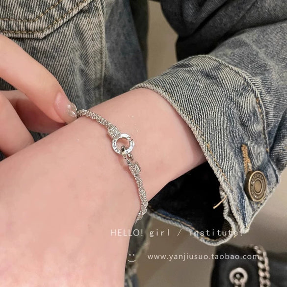 Wholesale Beaded Pearl Cat's Eye Bracelet For Women Copper Alloy With Flower Bow Star Pattern Electroplating