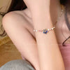 Wholesale Beaded Pearl Cat's Eye Bracelet For Women Copper Alloy With Flower Bow Star Pattern Electroplating