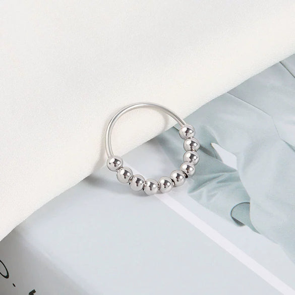 Wholesale Beaded Ring Copper Geometric Minimalist Electroplating For Women