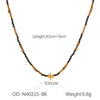 Wholesale Beaded Titanium Steel Necklace With Rhombus And Geometric Patterns Electroplated For Women