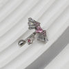 Wholesale Belly Button Ring Chain Jewelry Zinc Alloy Heart Shaped Puncture Jewelry Unisex