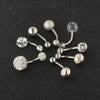 Wholesale Belly Button Ring Set Stainless Steel Flower Design Human Body Piercing Jewelry