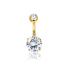 Wholesale Belly Button Ring Set Stainless Steel Inlaid Zircon Heart Shape For Women
