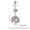 Wholesale Belly Button Ring Stainless Steel Crown Butterfly Pendant Electroplated Women's Body Piercing Jewelry
