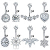 Wholesale Belly Button Ring Stainless Steel Heart Zircon Design