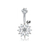 Wholesale Belly Button Ring Stainless Steel Heart Zircon Design