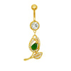 Wholesale Belly Button Ring Zinc Alloy Heart Shape Cute Owl And Sunflower Style