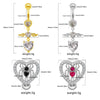Wholesale Belly Button Ring Zinc Alloy Heart Shaped Puncture Jewelry