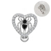 Wholesale Belly Button Ring Zinc Alloy Heart Shaped Puncture Jewelry