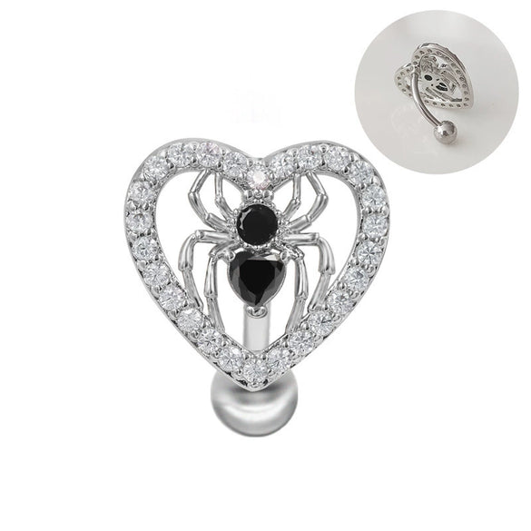 Wholesale Belly Button Ring Zinc Alloy Heart Shaped Puncture Jewelry