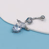 Wholesale Belly Button Ring Zinc Alloy Heart Shaped Puncture Jewelry