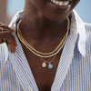 Wholesale Birthstone Necklace Copper Crystal Geometric Style Set With Diamonds
