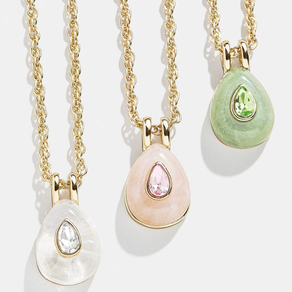 Wholesale Birthstone Necklace Copper Crystal Geometric Style Set With Diamonds