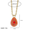Wholesale Birthstone Necklace Copper Crystal Geometric Style Set With Diamonds