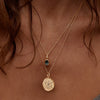Wholesale Birthstone Necklace Copper Titanium Steel Geometric Electroplating Fashion Minimalist Ladies