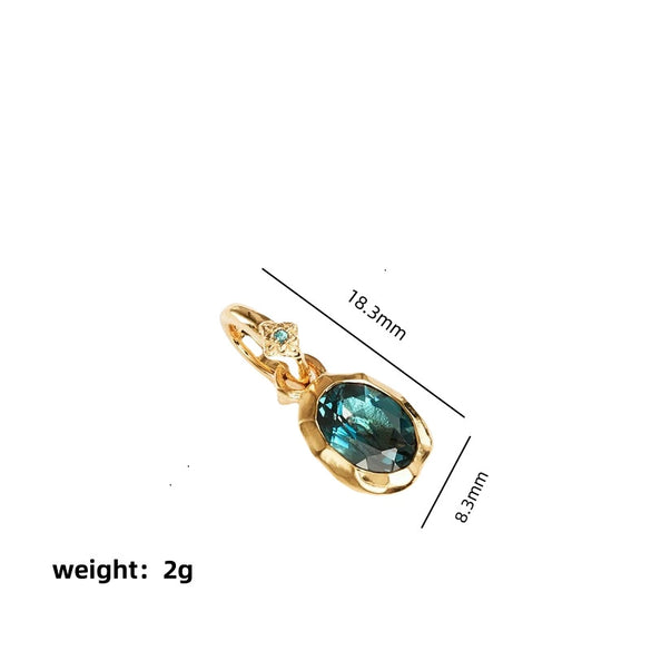 Wholesale Birthstone Necklace Copper Titanium Steel Geometric Electroplating Fashion Minimalist Ladies