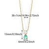 Wholesale Birthstone Pendant Clavicle Chain Stainless Steel Gold Electroplated With Letters Numbers Text Pattern