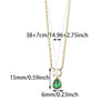 Wholesale Birthstone Pendant Clavicle Chain Stainless Steel Gold Electroplated With Letters Numbers Text Pattern