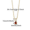 Wholesale Birthstone Pendant Clavicle Chain Stainless Steel Gold Electroplated With Letters Numbers Text Pattern