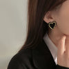Wholesale Black Alloy Diamond Set Tassel Earrings With Geometric Pattern For Women High End Light Luxury Niche Elegant All Match Style
