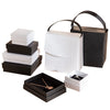 Wholesale Black And White Jewelry Packaging Box Made Of Paper And Cardboard With Hand Kneaded Design