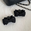 Wholesale Black Cloth Bow Head Clip Handmade Hair Headwear For Women