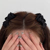 Wholesale Black Cloth Bow Head Clip Handmade Hair Headwear For Women