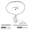 Wholesale Black Rope Titanium Steel And Stainless Steel Jewelry Necklace With Geometric Design And Electroplating For Women