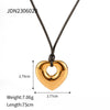 Wholesale Black Rope Titanium Steel And Stainless Steel Jewelry Necklace With Geometric Design And Electroplating For Women