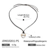 Wholesale Black Rope Titanium Steel And Stainless Steel Jewelry Necklace With Geometric Design And Electroplating For Women
