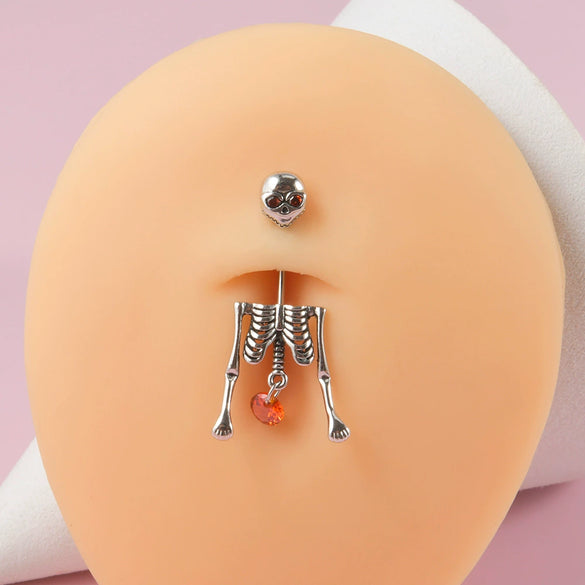 Wholesale Body Jewelry Stainless Steel Geometric Sweet And Cool Style Heartshaped Arrow Feather Navel Nail Ear Bone Nail Electroplated