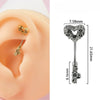 Wholesale Body Jewelry Stainless Steel Geometric Sweet And Cool Style Heartshaped Arrow Feather Navel Nail Ear Bone Nail Electroplated