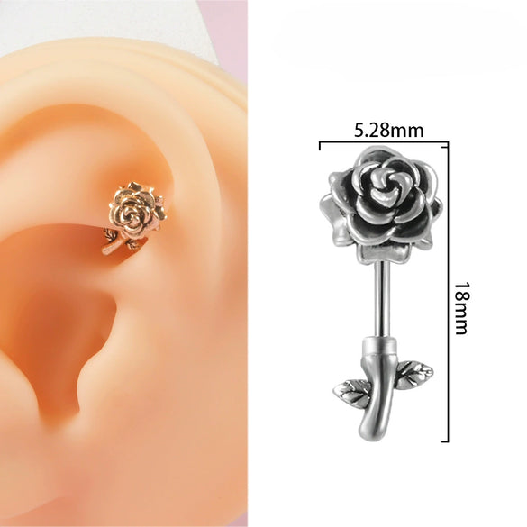 Wholesale Body Jewelry Stainless Steel Geometric Sweet And Cool Style Heartshaped Arrow Feather Navel Nail Ear Bone Nail Electroplated