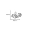 Wholesale Body Jewelry Titanium Alloy Electroplated Heart Shape Microinlaid Zircon Cartilage Puncture Ear Bone Nail Lip Nail For Women