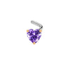 Wholesale Body Piercing Jewelry Stainless Steel Heart Shaped Nose Nail With Zircon And Electroplating Treatment