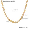 Wholesale Bohemian Colorful Round Bead Zircon Titanium Steel 18K Gold Pvd Plated Necklace Bracelet Jewelry For Women