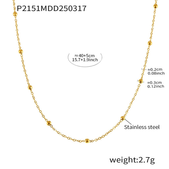 Wholesale Bohemian Dolphin Pendant Glaze Beaded Clavicle Chain For Women Stainless Steel Titanium Steel Geometric And Animal Pattern Electroplated