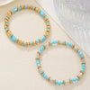 Wholesale Bohemian Faceted Glass Bead Bracelets Set Handmade Geometric Style Unisex Multicolor Rectangular Beads Elastic Bracelets