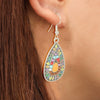 Wholesale Bohemian Fashion Dropshaped Alloy Earrings With Geometric Pattern And Electroplating For Women
