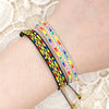 Wholesale Bohemian Geometric Pattern Miyuki Db Beads Handmade Woven Bracelet For Women
