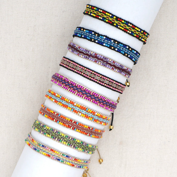 Wholesale Bohemian Geometric Pattern Miyuki Db Beads Handmade Woven Bracelet For Women